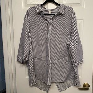 Ava & Viv blue striped blouse